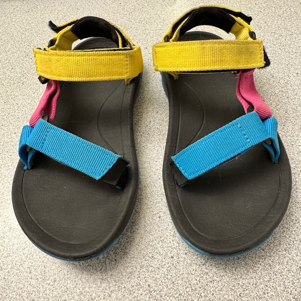 Teva Yellow and Pink Sandals Vibrant Summer Style